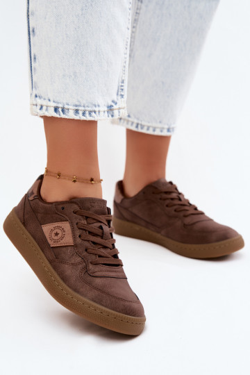 Sneakers lucidi per donne Big Star UU274017 in colore marrone 2