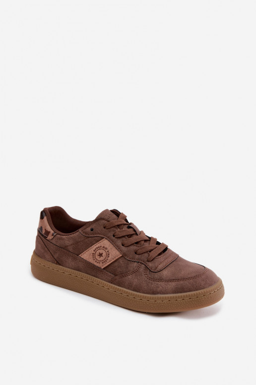 Sneakers lucidi per donne Big Star UU274017 in colore marrone