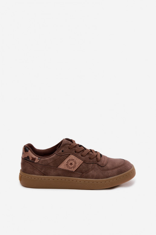 Sneakers lucidi per donne Big Star UU274017 in colore marrone