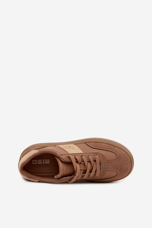 Sneakers per donne con plateau Big Star UU274015 in colore marrone