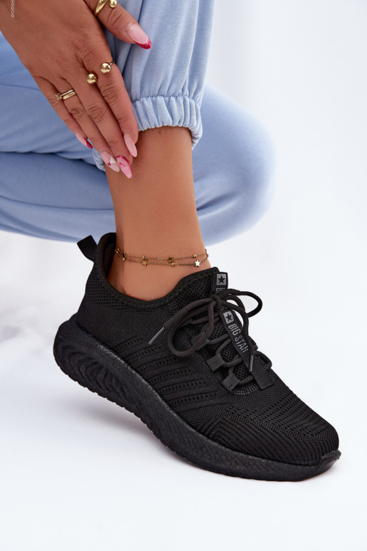 Scarpe sportive slip-on per donne Big Star UU274057 in colore nero