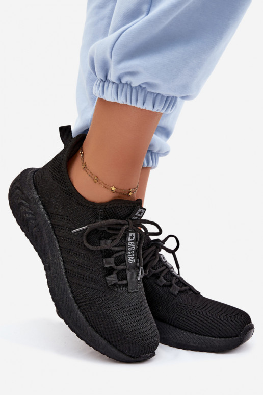 Scarpe sportive slip-on per donne Big Star UU274057 in colore nero