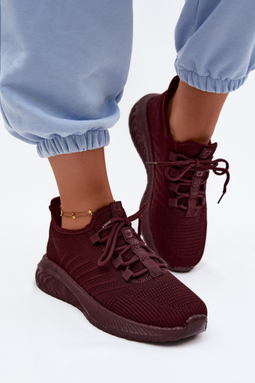 Scarpe sportive slip-on per donne Big Star UU274053 in colore bordeaux