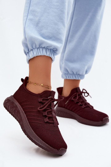 Scarpe sportive slip-on per donne Big Star UU274053 in colore bordeaux 2