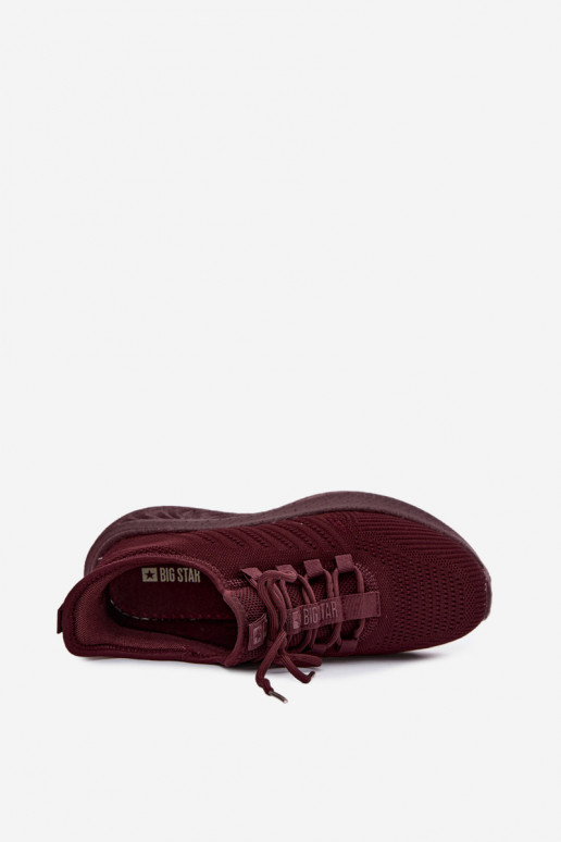 Scarpe sportive slip-on per donne Big Star UU274053 in colore bordeaux
