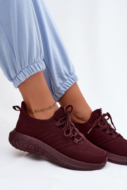 Scarpe sportive slip-on per donne Big Star UU274053 in colore bordeaux