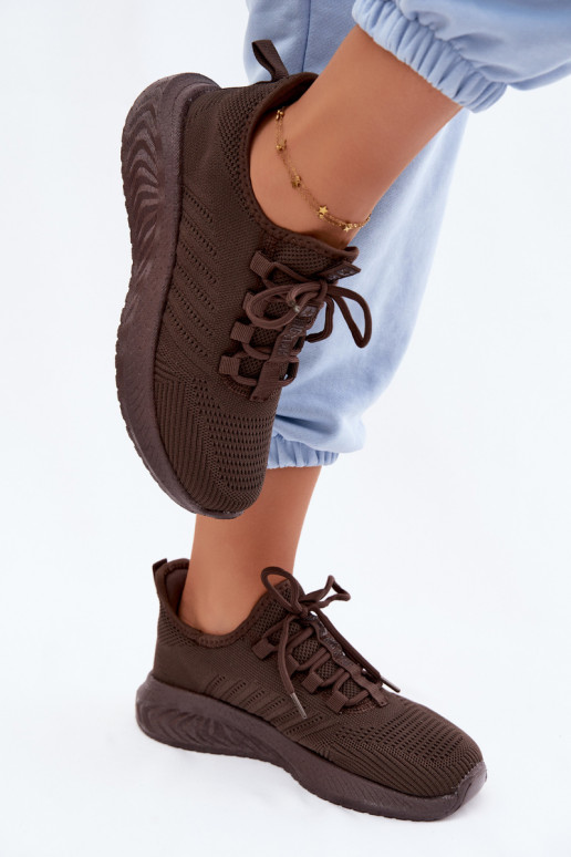 Scarpe sportive slip-on per donne Big Star UU274055 in colore cioccolato