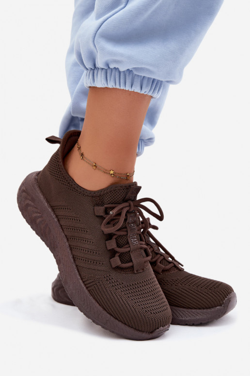 Scarpe sportive slip-on per donne Big Star UU274055 in colore cioccolato
