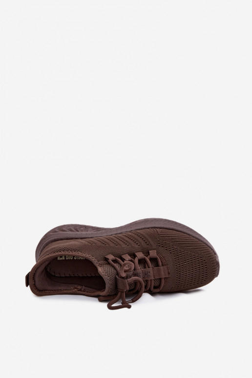 Scarpe sportive slip-on per donne Big Star UU274055 in colore cioccolato