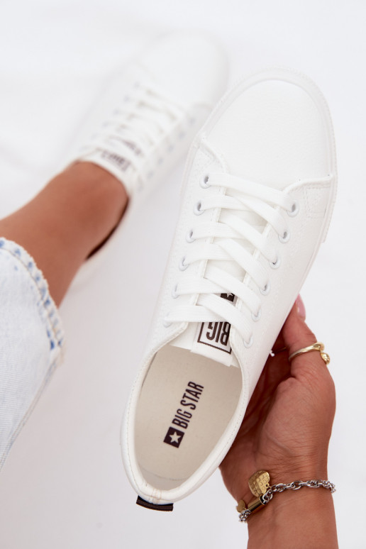 Sneakers da donna bianche in ecopelle Big Star TT274960