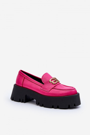 Mocassini da donna Zazoo 20164 in pelle naturale, rosa