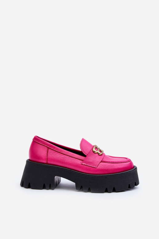 Mocassini da donna Zazoo 20164 in pelle naturale, rosa