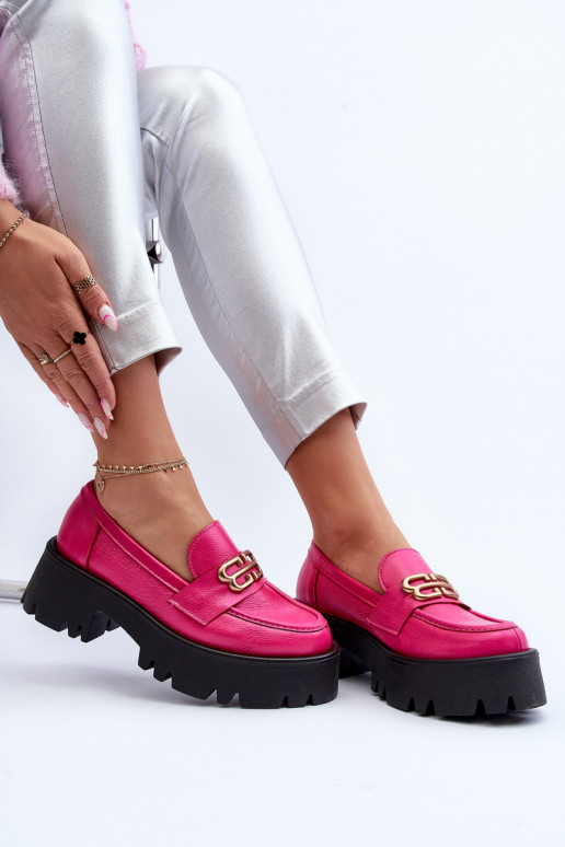 Mocassini da donna Zazoo 20164 in pelle naturale, rosa