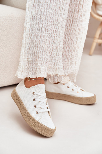 Scarpe casual bianche con piattaforma Princa