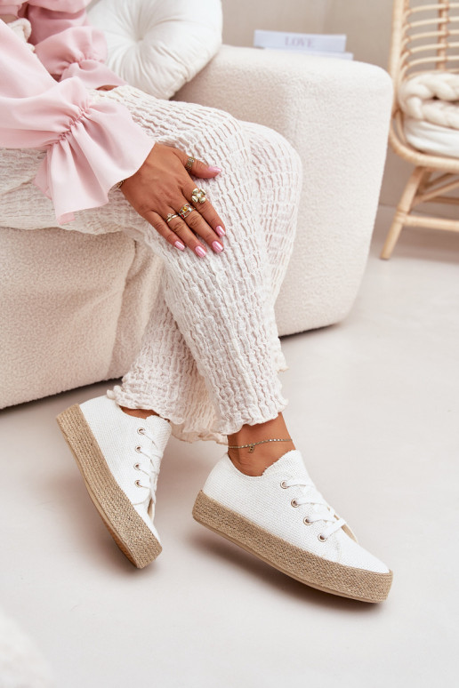 Scarpe casual bianche con piattaforma Princa