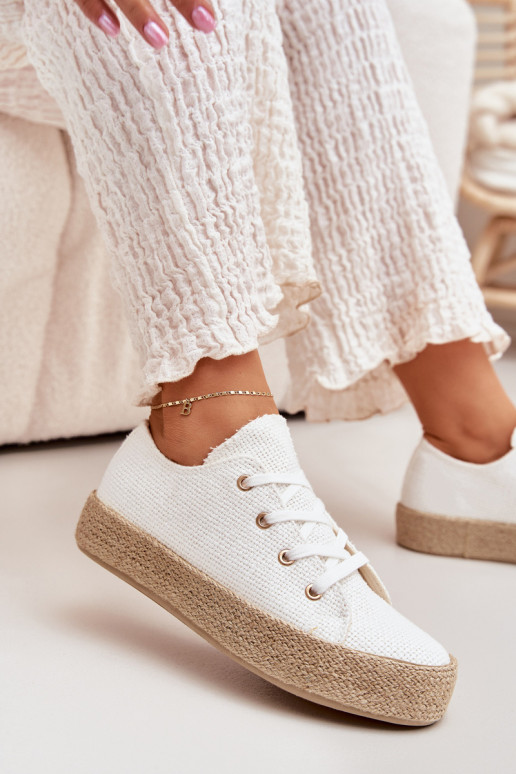 Scarpe casual bianche con piattaforma Princa