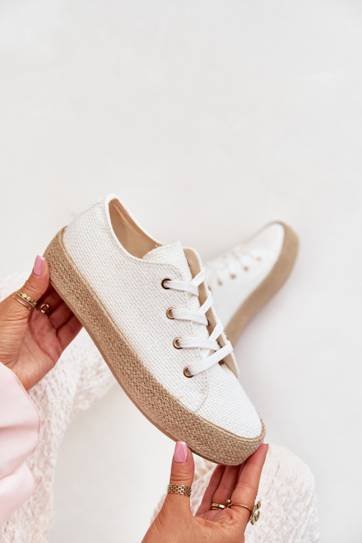 Scarpe casual bianche con piattaforma Princa