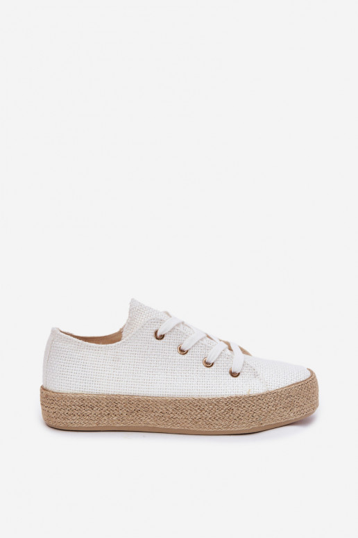 Scarpe casual bianche con piattaforma Princa