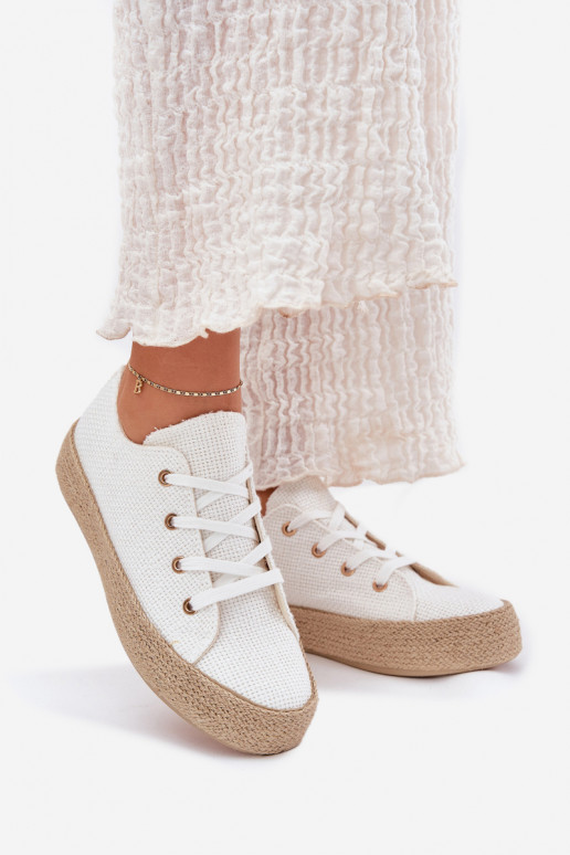 Scarpe casual bianche con piattaforma Princa
