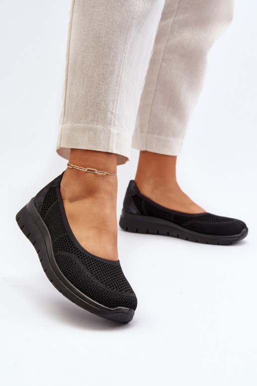 Ballerine nere con platforma Aviaba