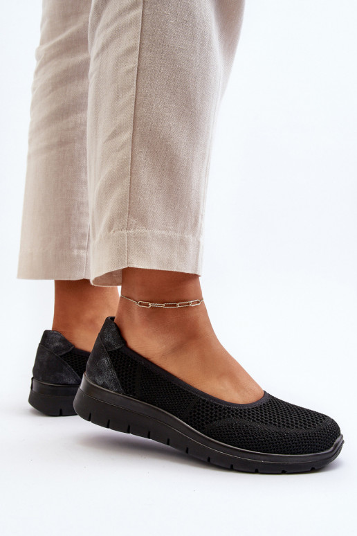 Ballerine nere con platforma Aviaba