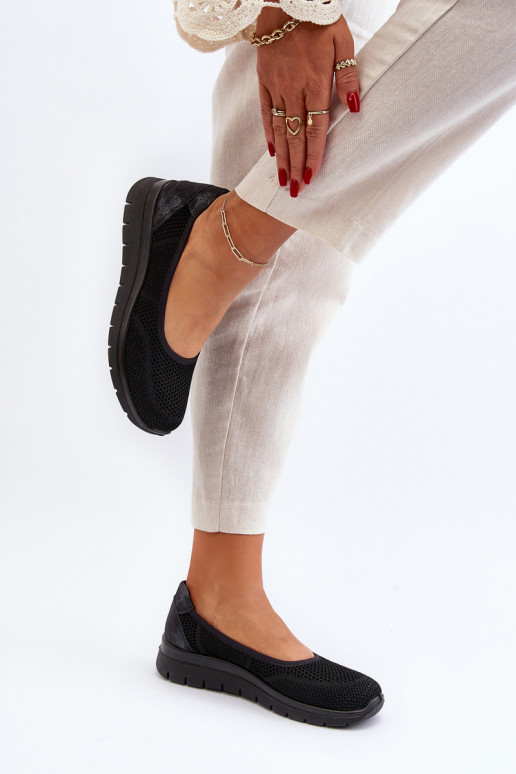 Ballerine nere con platforma Aviaba