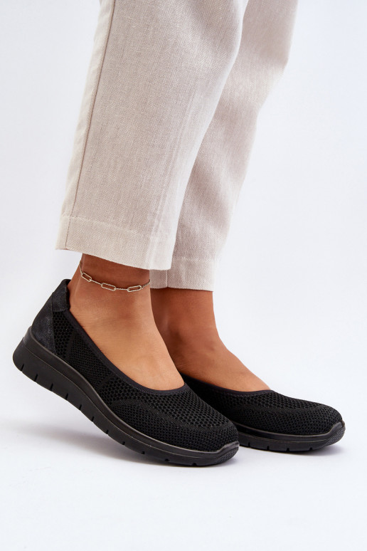 Ballerine nere con platforma Aviaba