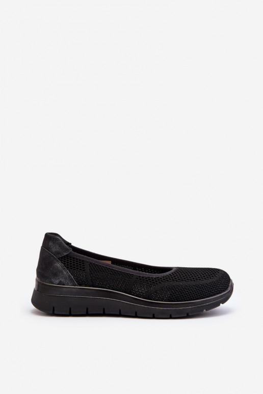 Ballerine nere con platforma Aviaba