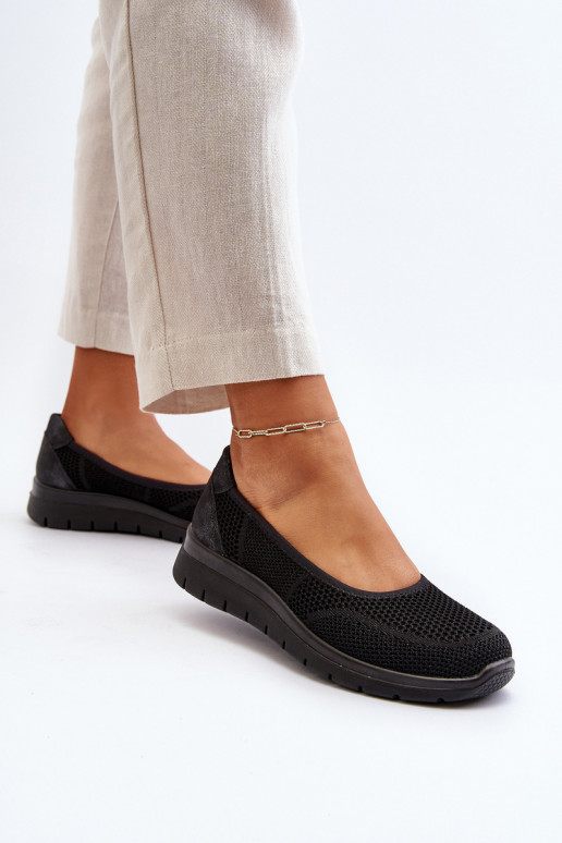 Ballerine nere con platforma Aviaba