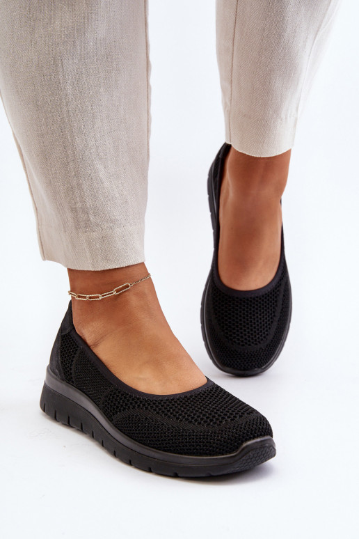 Ballerine nere con platforma Aviaba