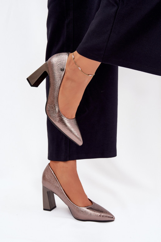 Scarpe con tacco grigie Vinceza 62252