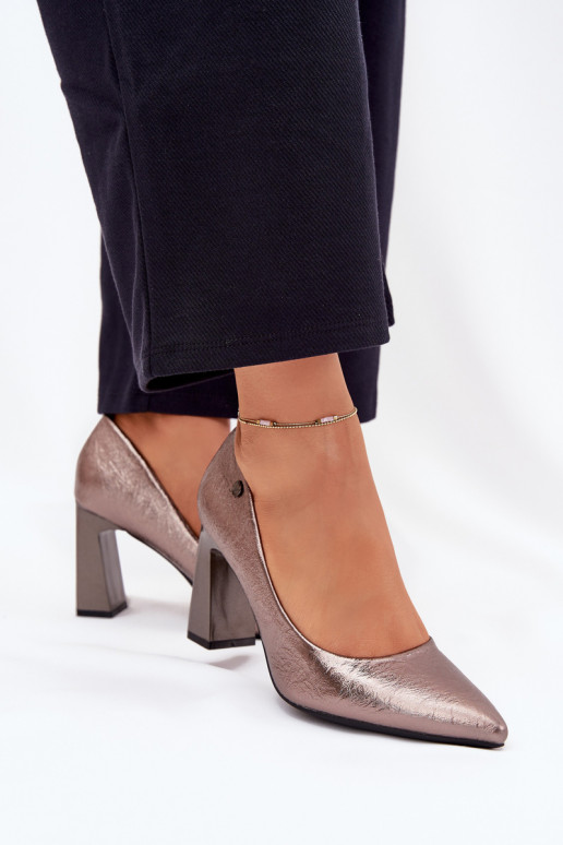 Scarpe con tacco grigie Vinceza 62252