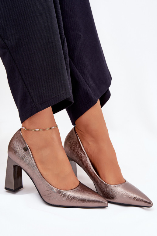 Scarpe con tacco grigie Vinceza 62252