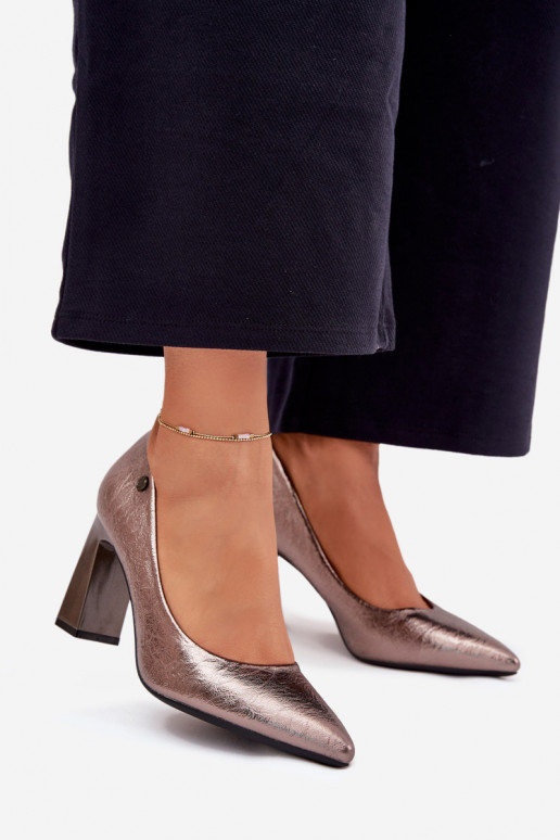 Scarpe con tacco grigie Vinceza 62252