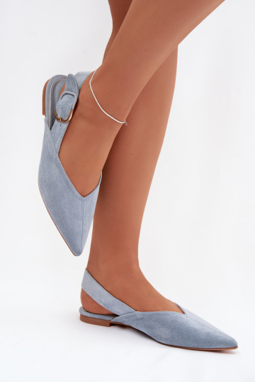 Ballerine blu da donna con fibbie Tanelia