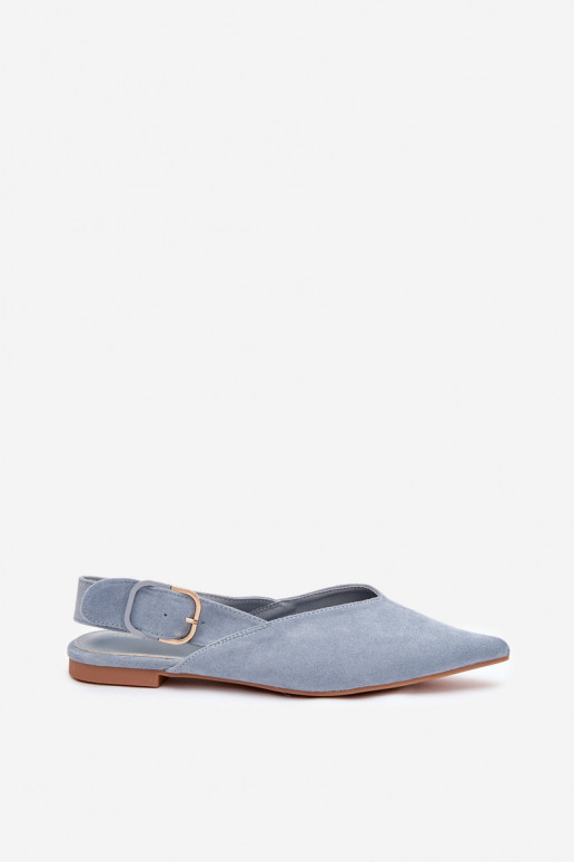 Ballerine blu da donna con fibbie Tanelia