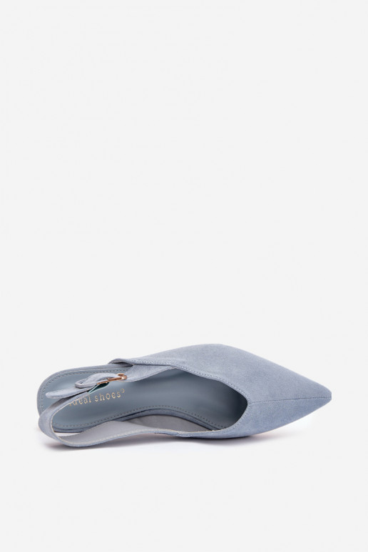 Ballerine blu da donna con fibbie Tanelia
