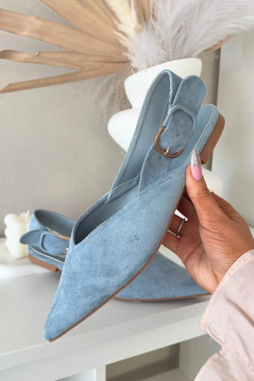 Ballerine blu da donna con fibbie Tanelia