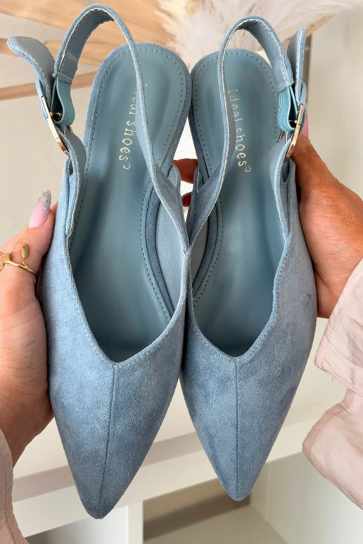 Ballerine blu da donna con fibbie Tanelia