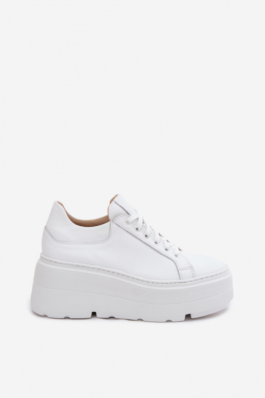 Sneakers da donna con piattaforma di colore bianco Zazoo N1000S3