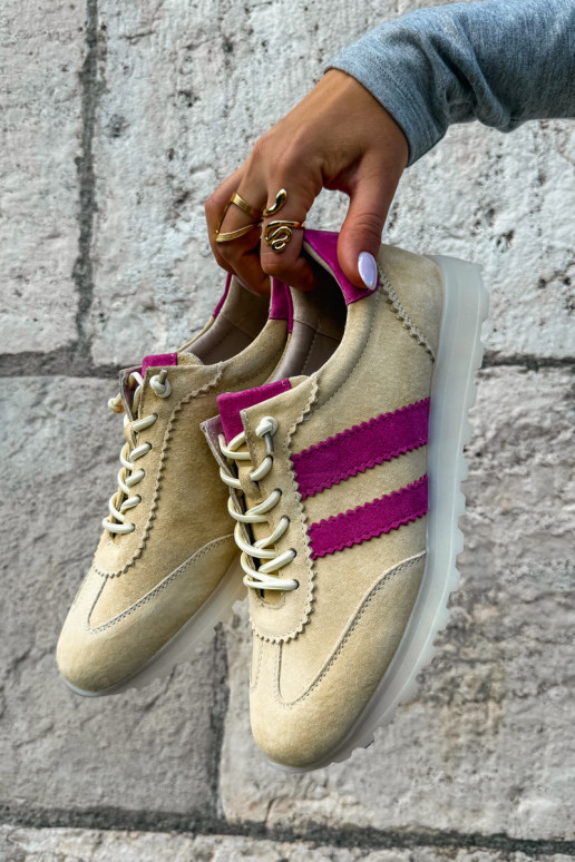 Sneakers in suede giallo Cuddla