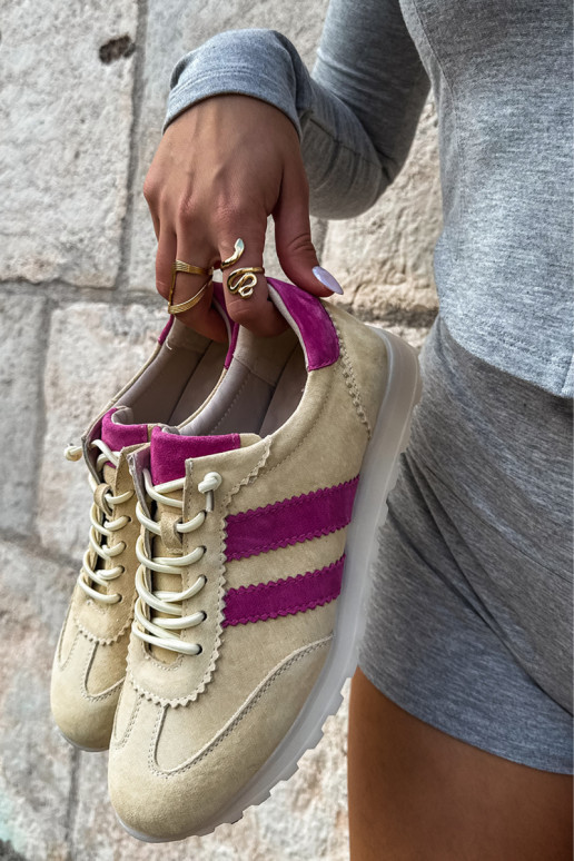 Sneakers in suede giallo Cuddla
