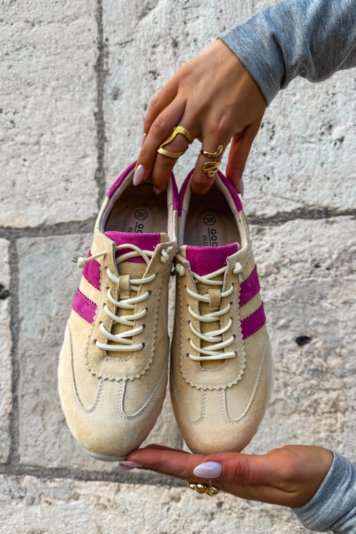 Sneakers in suede giallo Cuddla