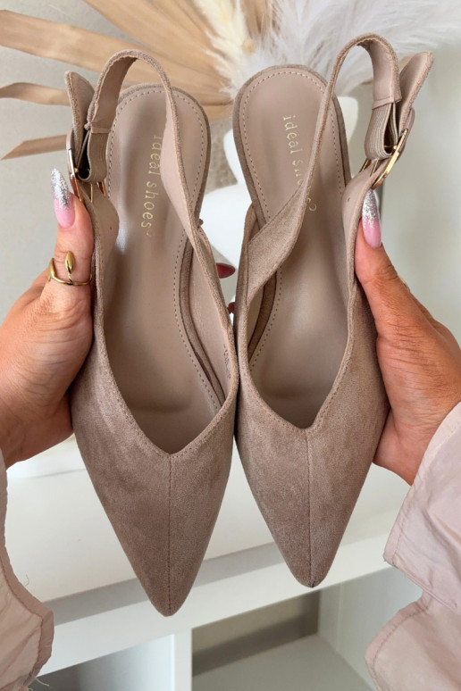 Ballerine beige da donna con fibbie Tanelia