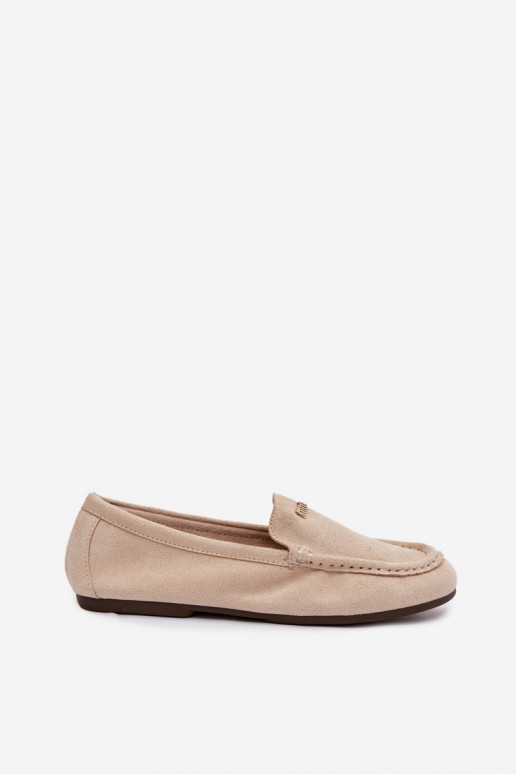 Mocassini beige da donna con dettagli dorati Sarivelle