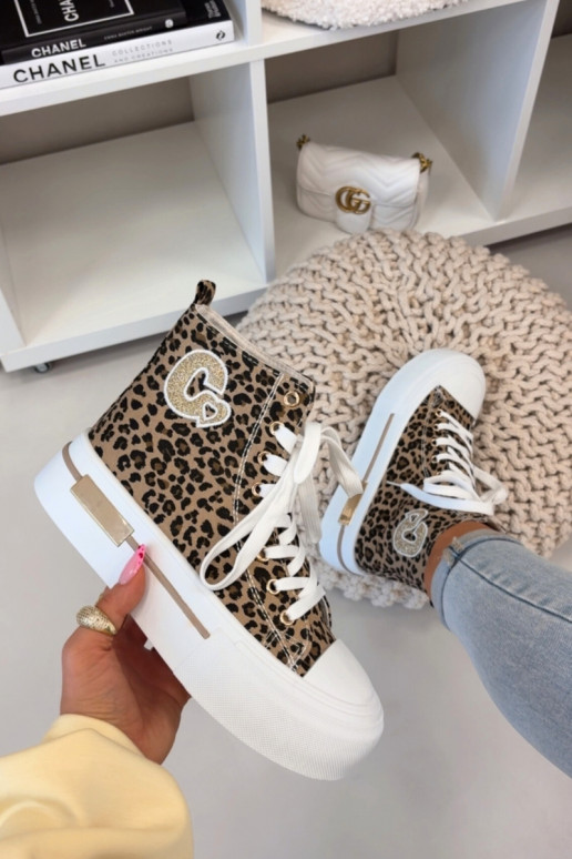 Scarpe casual con piattaforma e stampa leopardata Meloria