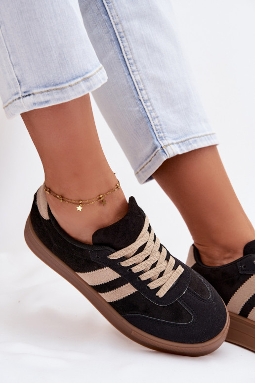 Scarpe sportive nere con piattaforma Giselia