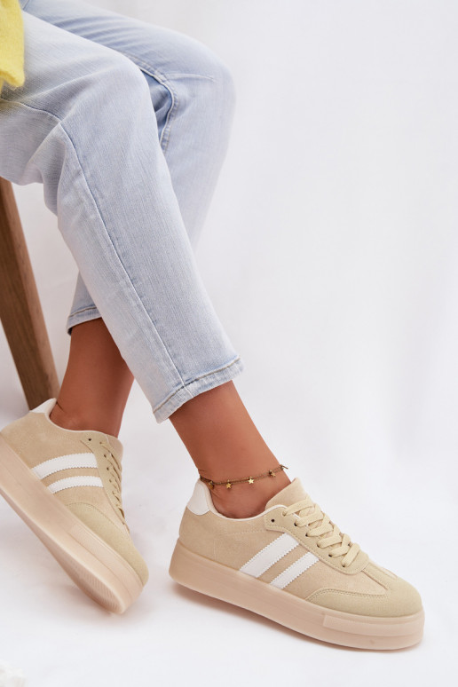 Scarpe sportive gialle con piattaforma Giselia