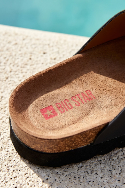 Ciabatte leggere da uomo con fibbie in ecopelle Big Star NN174531 nere