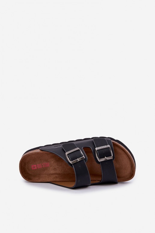 Ciabatte leggere da uomo con fibbie in ecopelle Big Star NN174531 nere